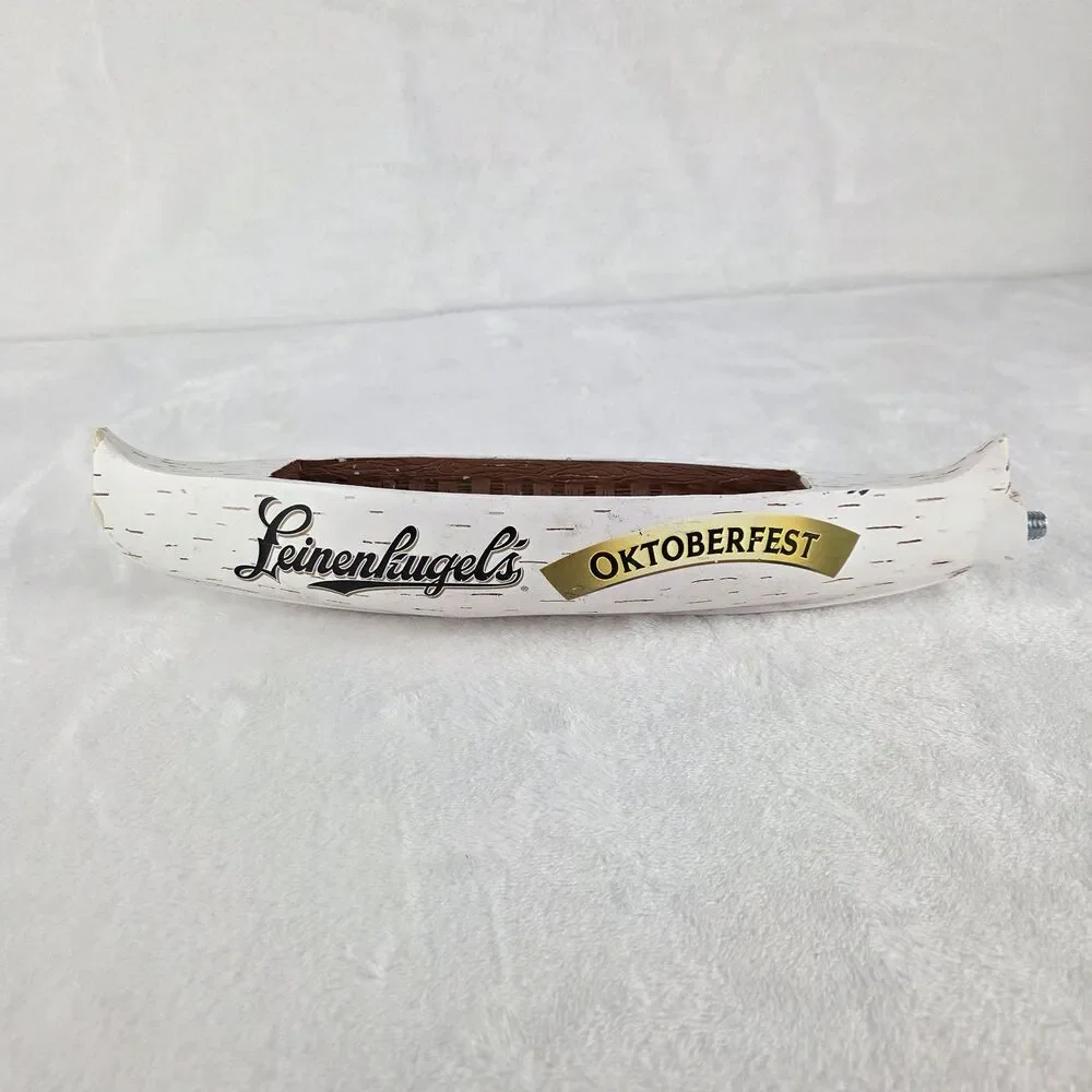 Vintage Leinenkugel's Oktoberfest Birch Bark Canoe Beer Tap Handle